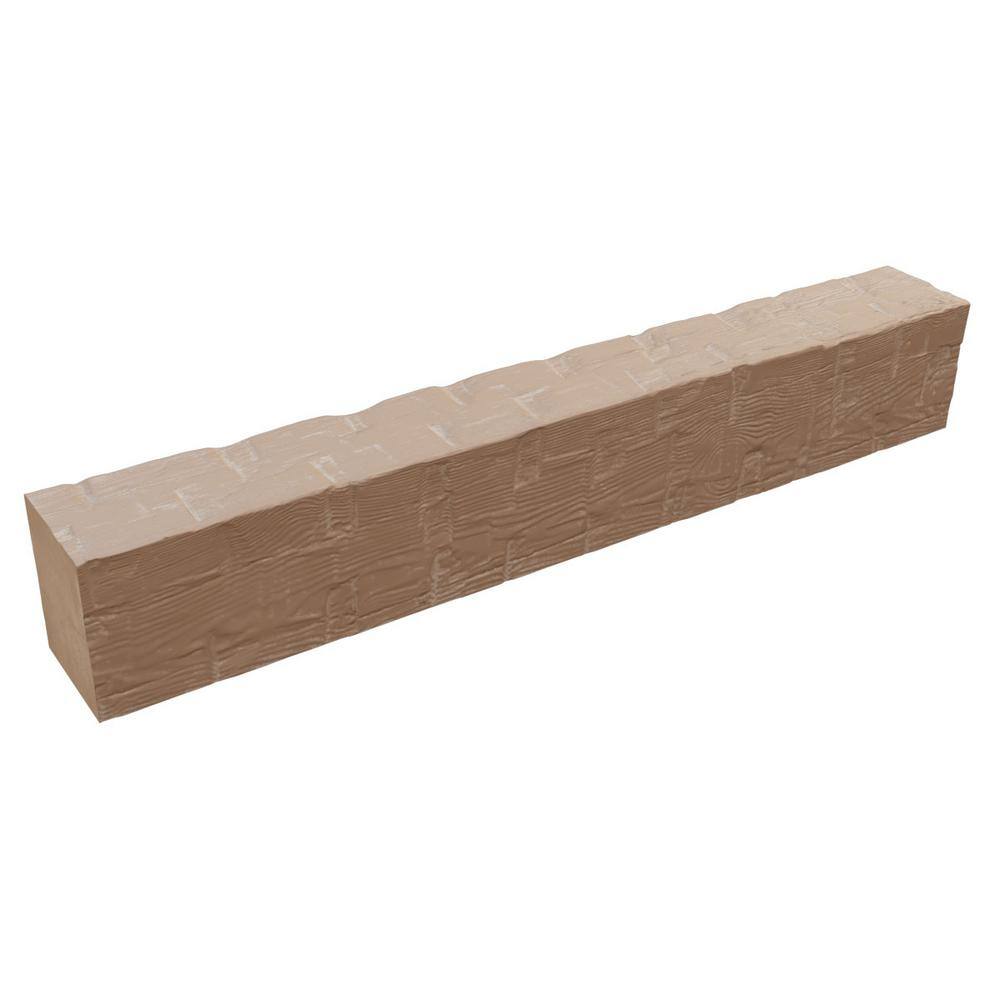 Vanilla Chai Reclaimed Axed Cut Faux Wood Fireplace Mantel