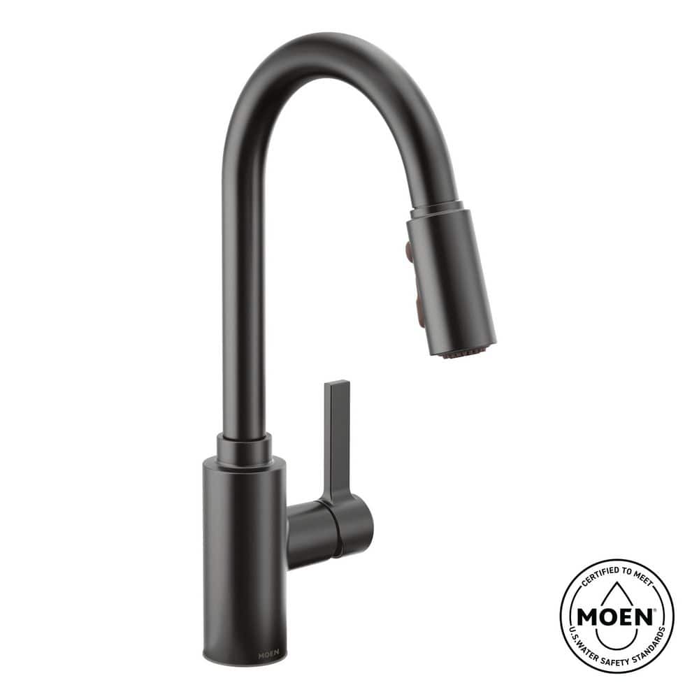 MOEN Genta LX Matte Black 16 in. H Pull Down Sprayer Kitchen MOEN Genta LX Matte Black 16 in. H Pull Down Sprayer Kitchen