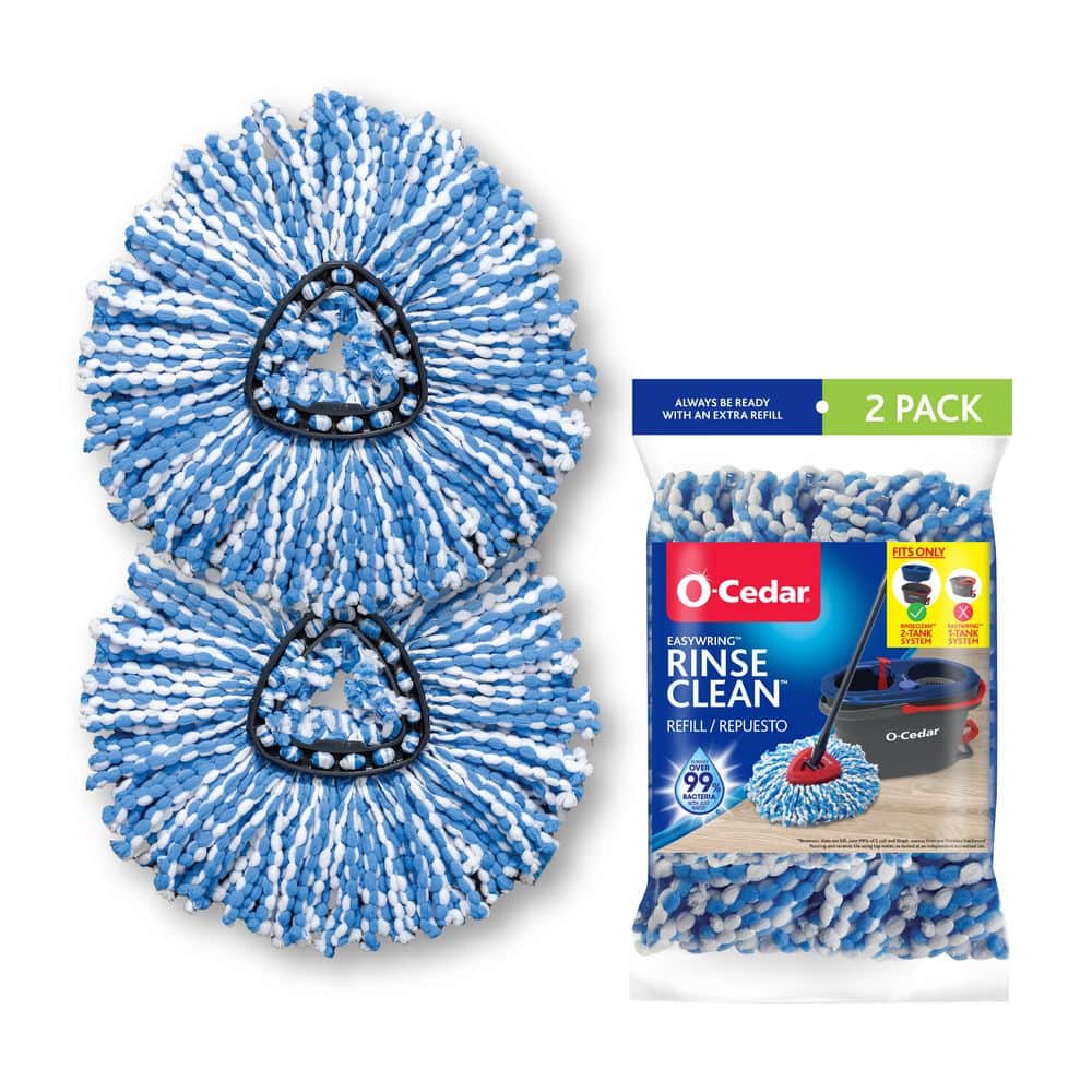 OCedar EasyWring RinseClean Spin Mop Microfiber Mop Head Refill (2