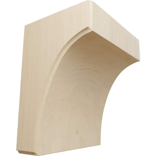 Ekena Millwork 5-1/2 in. x 4 in. x 6 in. Unfinished Rubberwood Clarksville Corbel