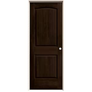 30 in. x 80 in. Santa Fe Espresso Stain Left-Hand Molded Composite Single Prehung Interior Door