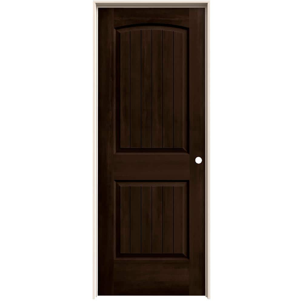 30 in. x 80 in. Santa Fe Espresso Stain Left-Hand Solid Core Molded Composite MDF Single Prehung Interior Door price history on PriceWatchPro