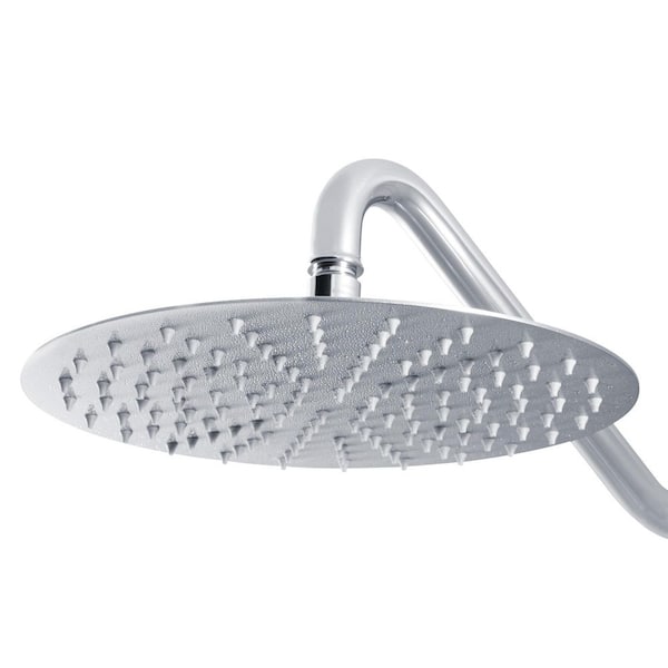 PULSE Showerspas Island Falls 1-Spray 10 in. Fixed Showerhead in Matte Stainless Steel