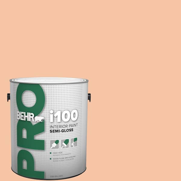 BEHR PRO 1 gal. #240C-3 Peach Damask Semi-Gloss Interior Paint