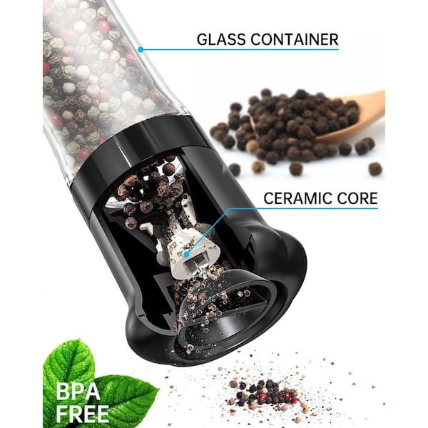 Lynzavix Manual Salt and Pepper Grinder Set Adjustable Coarseness