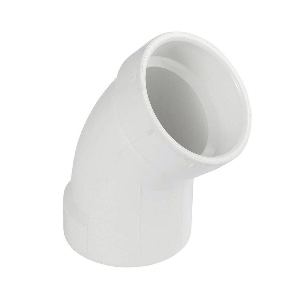 6 in. White PVC DWV 1/8 Bend 45° Elbow, Hub x Hub Fitting for Drain, Waste & Vent Systems, (3 Pack) price history on PriceWatchPro