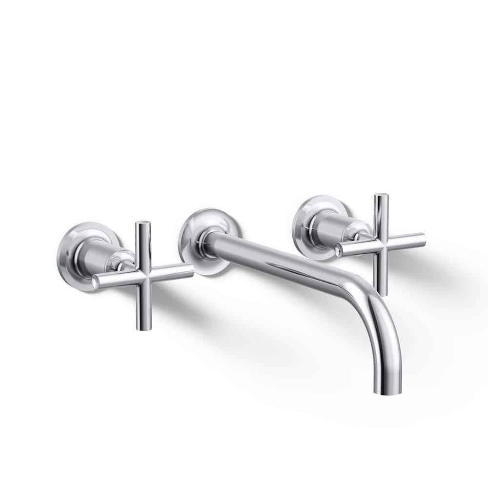Purist 2-Handle Wall Mount Bathroom Sink Faucet Trim in Polished Chrome (Va