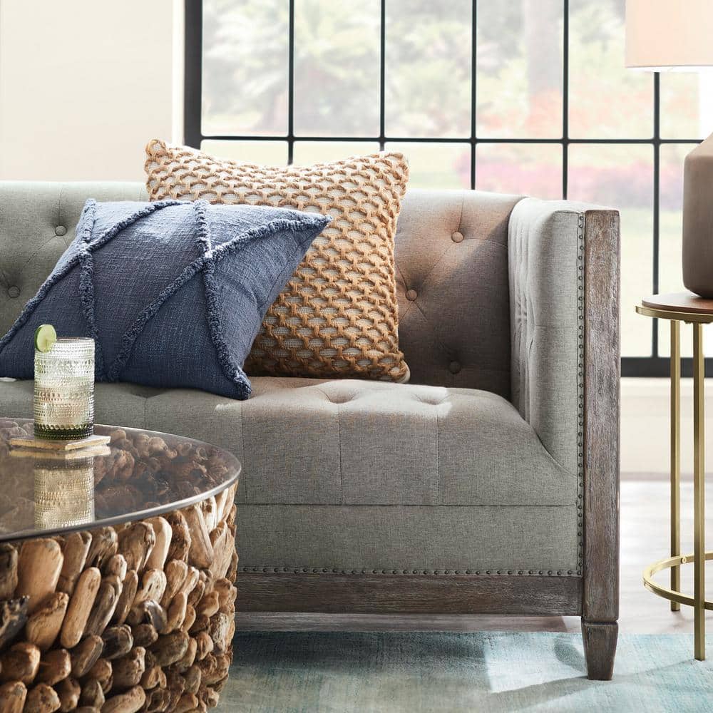 Sindoori Mango Round Wood and Metal Side Table