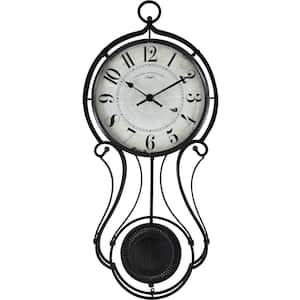 FirsTime & Co. Black Harwick Pendulum Wall Clock