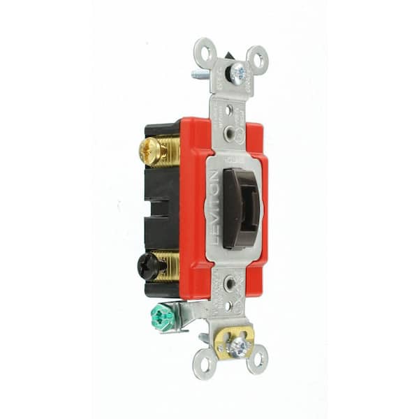 20 Amp Industrial Grade Heavy Duty Double-Pole Locking Switch, Brown 1222-2L