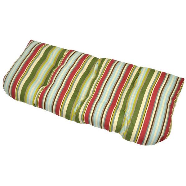 Plantation Patterns Grove Stripe Tufted Outdoor Bench Cushion-DISCONTINUED