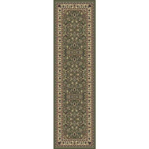 Unbranded Castello Sage 2 ft. x 7 ft. Traditional Oriental Floral Area Rug