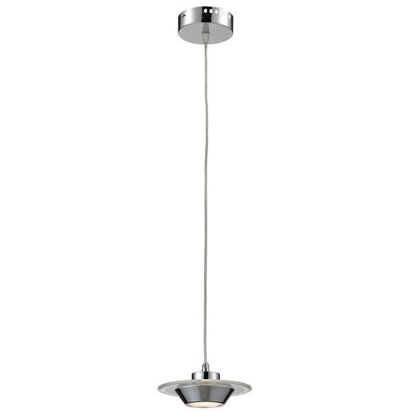 Titan Lighting Brentford 1-Light Ceiling Mount Chrome Island Light