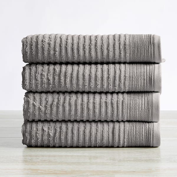 FRESHFOLDS Beige Solid 100% Cotton Bath Towel (Set of 2)