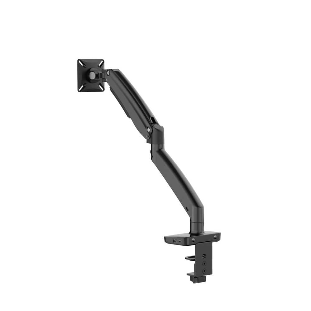 Single Monitor Desk Mount with Built-in Hub for Monitors Up to 34 in. and 2