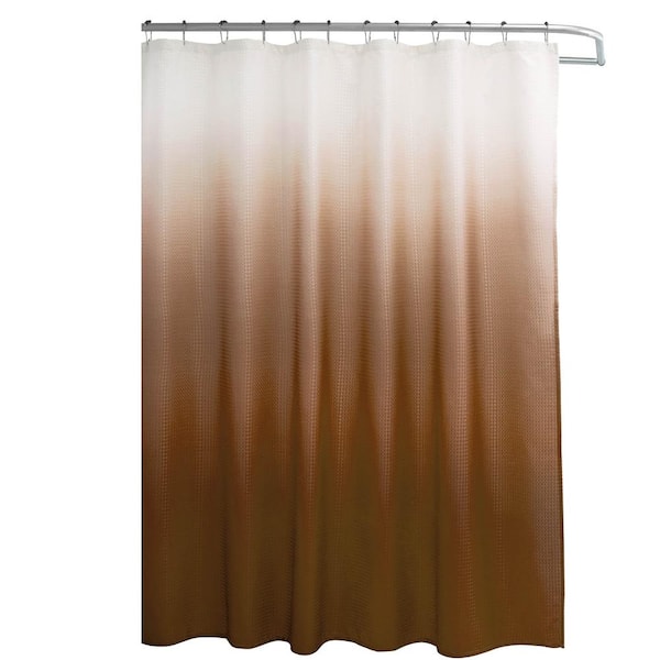 Texture Printed Shower Curtain Set, Chocolate Brown And Teal Shower Curtain