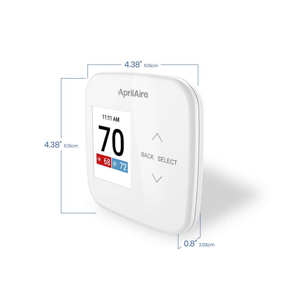 AprilAire White Programmable Wi-Fi Smart Thermostat with IAQ Control
