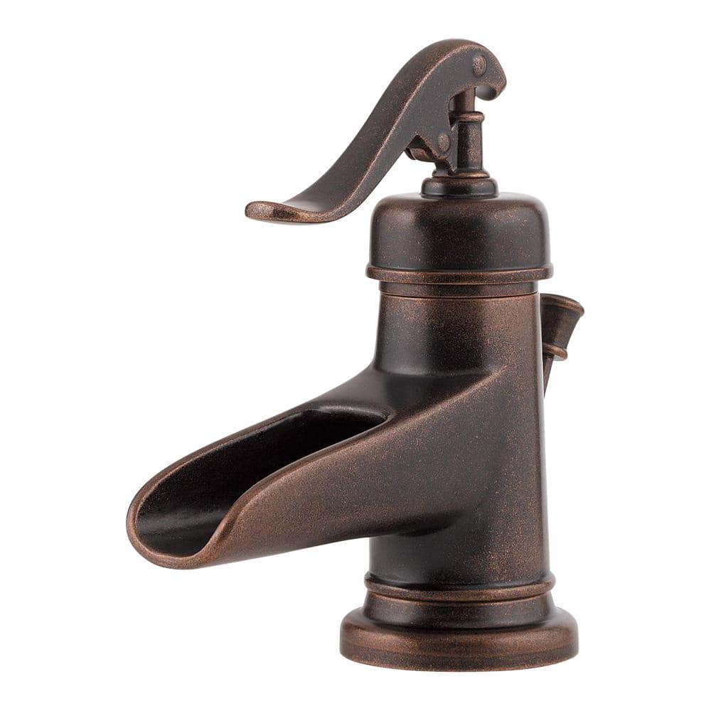 Ashfield Bronze Single Handle Waterfall Bathroom Faucet