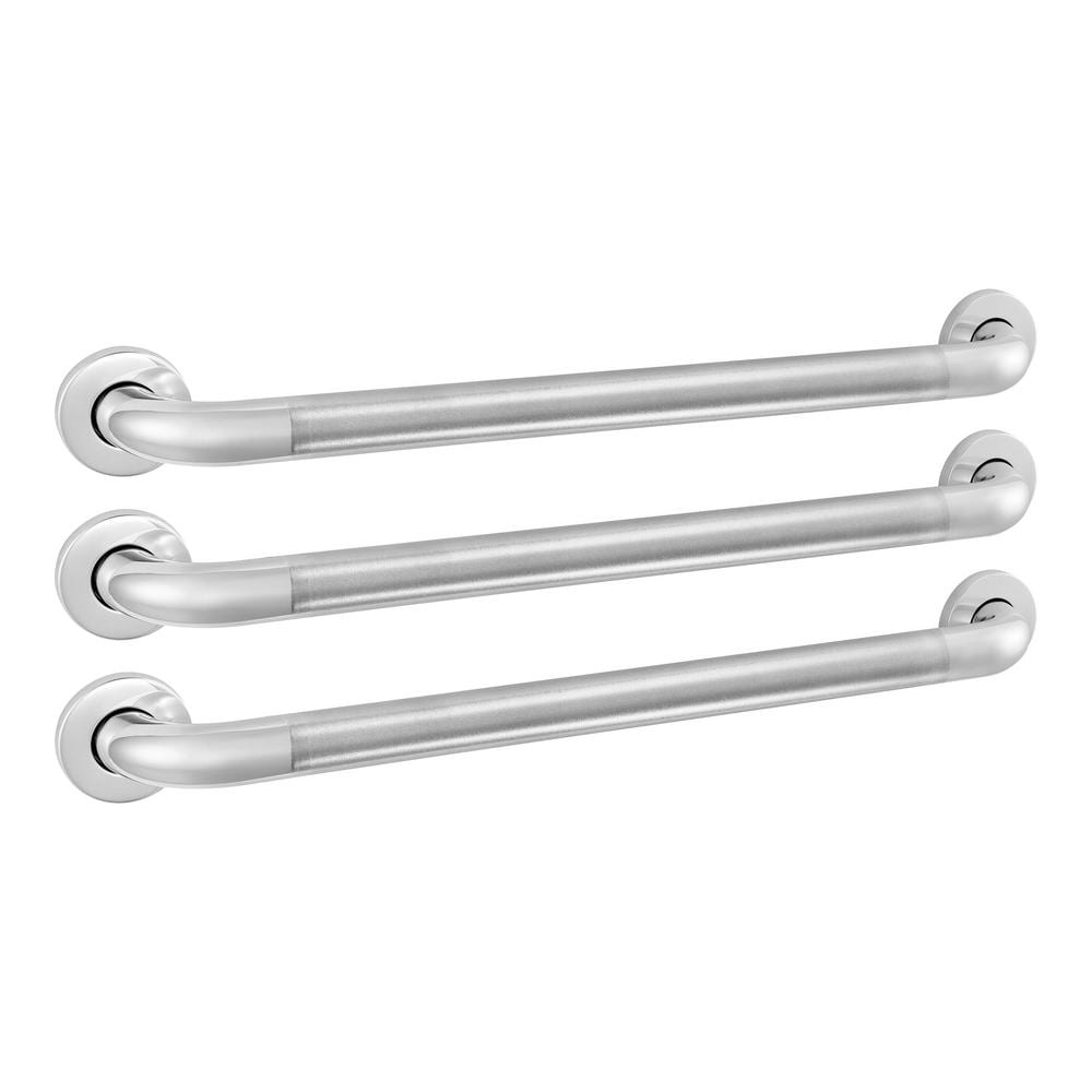 Glacier Bay 24 in. Grab Bar Combo in Polished Stainless Steel (3-Pack)