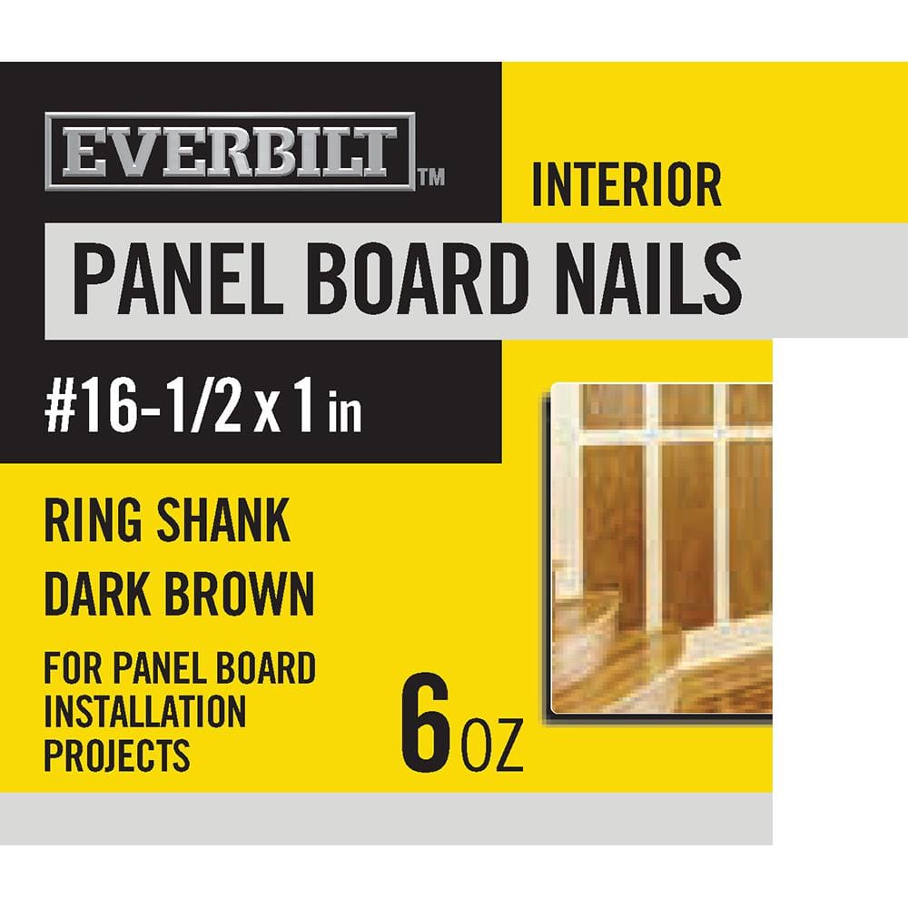 Everbilt 161/2 x 1 in. Panel Board Nails Dark Brown 6 oz (Approximately 317 Pieces) 816270