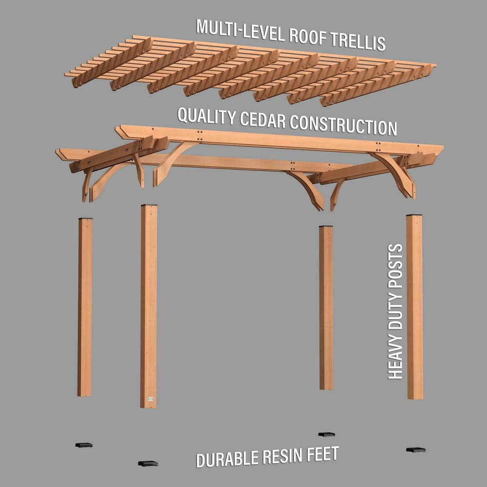 Backyard Discovery 10 x 14 Cedar Wood Pergola