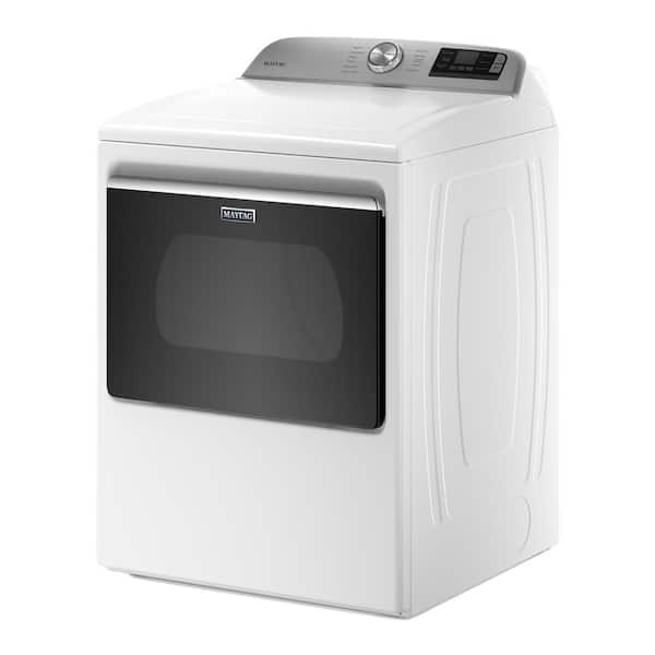 7.4 cu. ft. 240-Volt Smart Capable White Electric Dryer with Hamper Door and Advanced Moisture Sensing