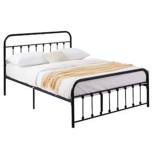 Full Size Bed Frame w/ Headboard, Heavy Duty Platform Bed Frame, No Box Spring Needed, Under Bed Storage Space, 54.6in.W