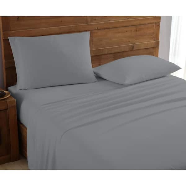 Unbranded Mhf Home 4-Piece Grey Solid Full Sheet Set