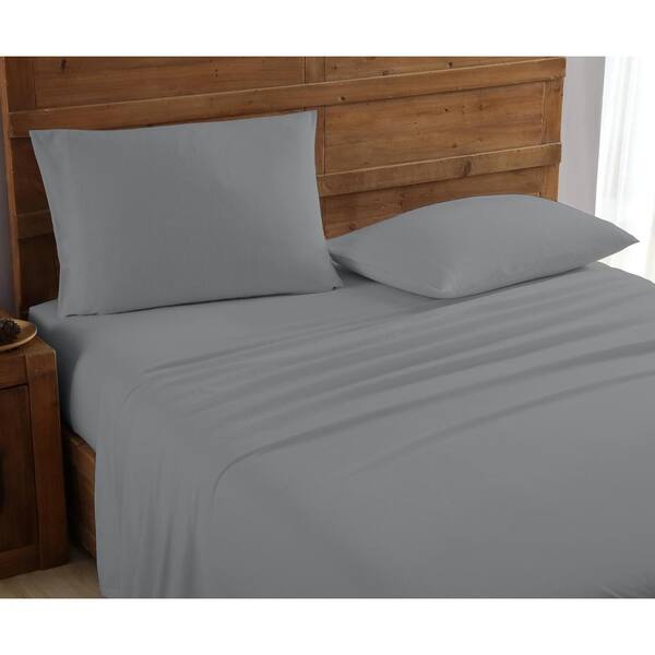 Unbranded Mhf Home 4-Piece Grey Solid King Sheet Set