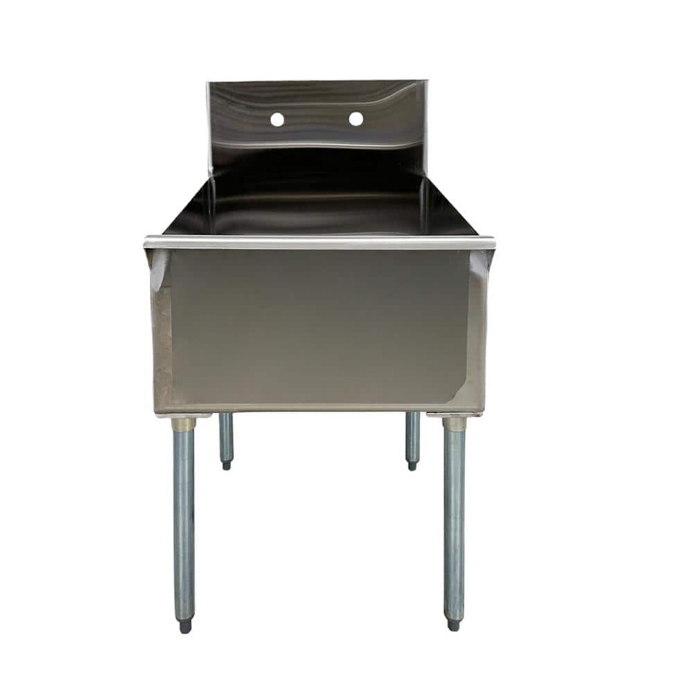 24-Inch Brushed Stainless Steel Freestanding Commercial Sink