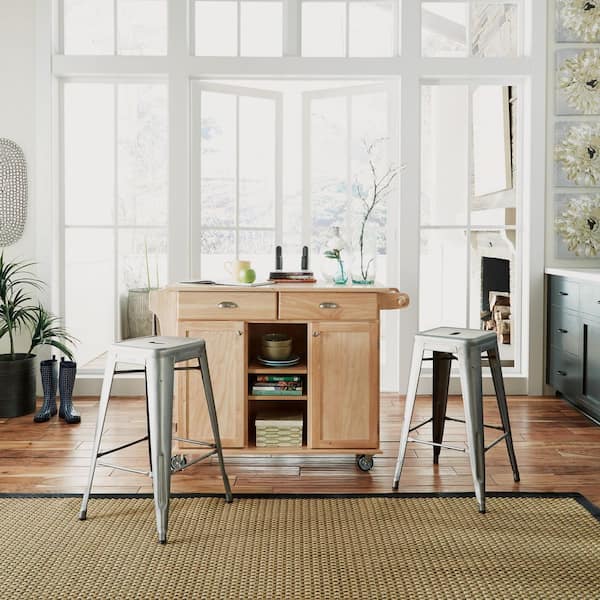 Napa Natural Kitchen Cart with Storage