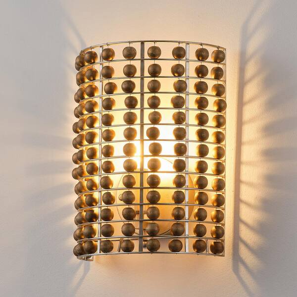 Wood bead wall sconce hotsell