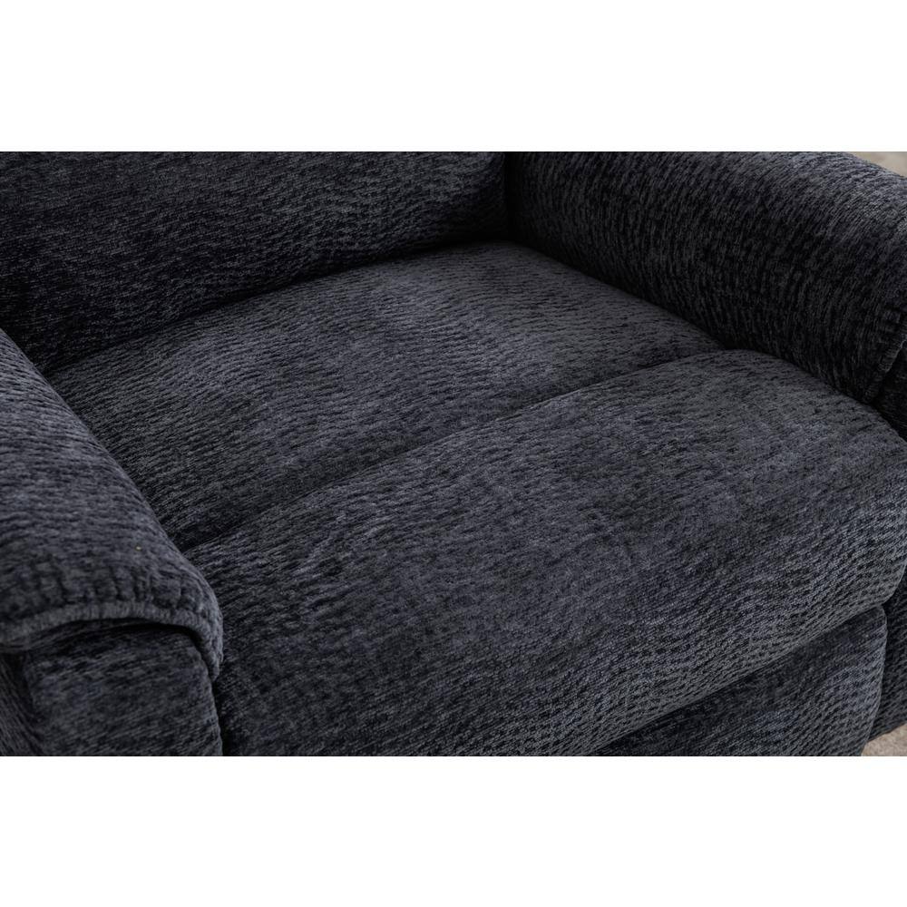 Grey Chenille Power Lift Recliner with Heat and Massage