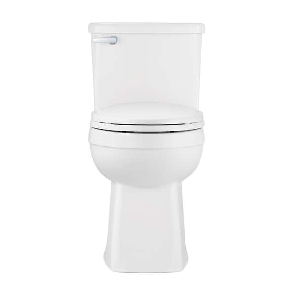 Glacier Bay Power Flush 1-piece 1.28 GPF Single-Flush Elongated Toilet in  White, Seat Included N2451E - The Home Depot