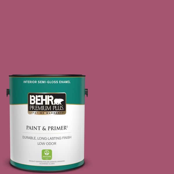 BEHR PREMIUM PLUS 1 gal. #110B-6 Cran Brook Semi-Gloss Enamel Low Odor Interior Paint & Primer