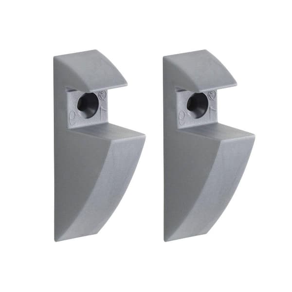 Dolle CLIP 0.75 in. Grey Decorative Shelf Bracket (2-Pack)