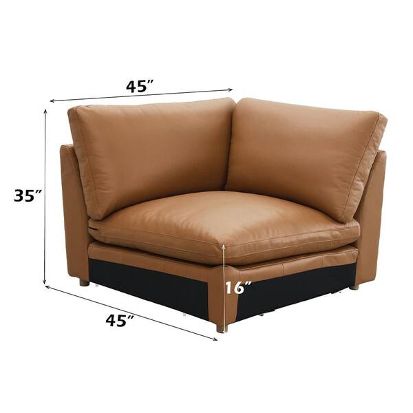 kopanda754　acme furniture brighton Acme Furniture Brighton 45 in. Armless Leather Square Sofa in