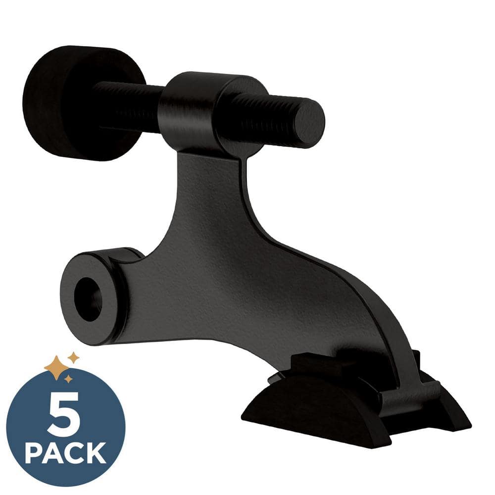 5-Pack Hinge Pin Door Stop in Matte Black