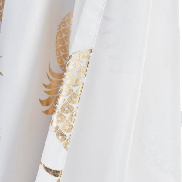 Pineapple Toss Window Curtain Panels Gold 52X95 Set 16T004626