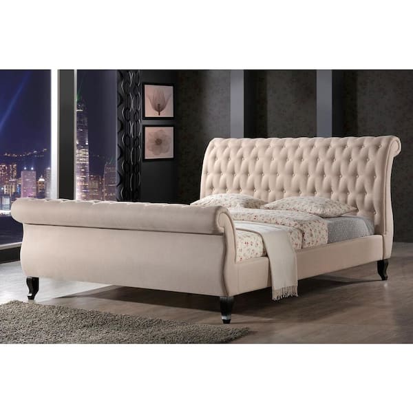 luxeo Nottingham Sand King Sleigh Bed