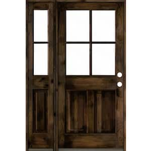 Steves & Sons 68 in. x 80 in. Savannah Clear 6 Lite RHIS Mahogany Stained  Wood Prehung Front Door with Double 14 in. Sidelites M6410-143014-CT-4IRH -  The Home Depot