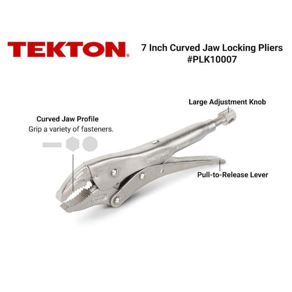 TEKTON 7 in. Curved Jaw Locking Pliers PLK10007 - The Home Depot