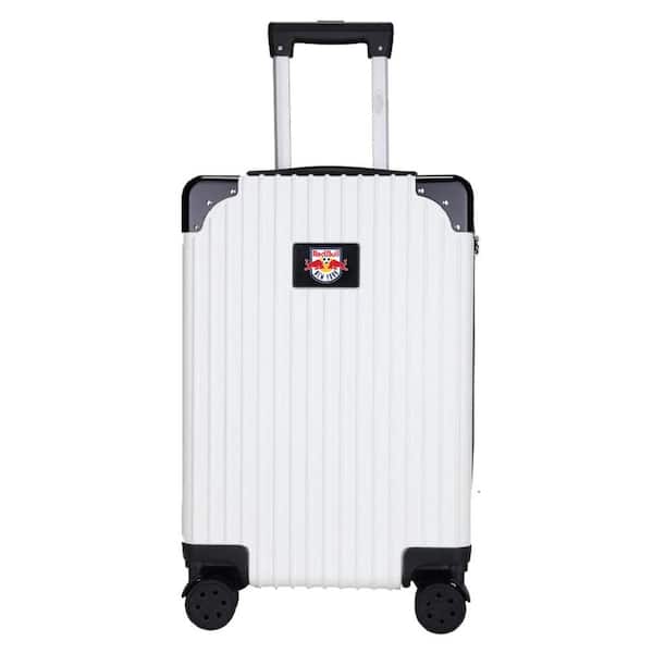 New York Red Bulls 21 in. Exec 2-Toned Carry on Spinner Luggage- White