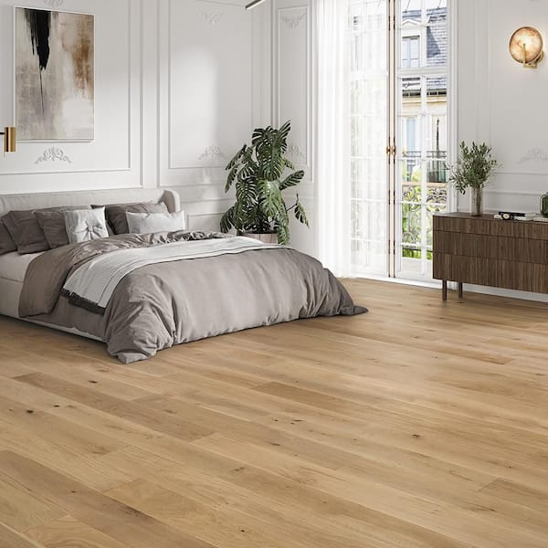 French Oak Mills Estates 3/4 in. Thick x 5 in. Wide Light Wire Brushed Solid Hardwood Flooring (22.6 sq. ft./Case)