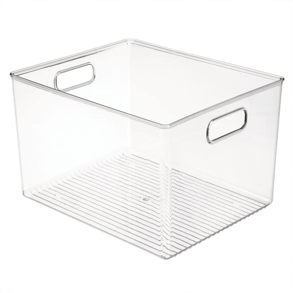 IDESIGN Linus Clear Plastic Fridge and Freezer Storage Organizer Bin  Container, BPA-Free, 11 in. x 5.5 in. x 3.5 in. (Set of 2) 56930M2 - The  Home Depot
