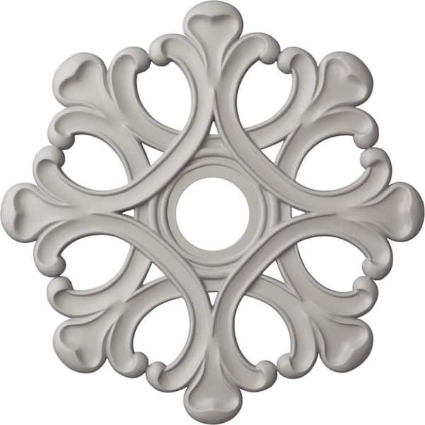 Ekena Millwork 1 in. x 20-7/8 in. x 20-7/8 in. Polyurethane Angel Ceiling Medallion, Ultra Pure White