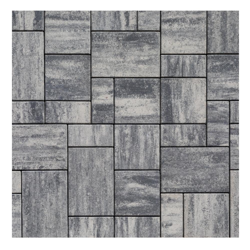 interlock Tahoe 9.875 in. x 4.875 in. x 2.375 in. Rectangle Cascade Facemix Concrete Paver 1-Piece Sample