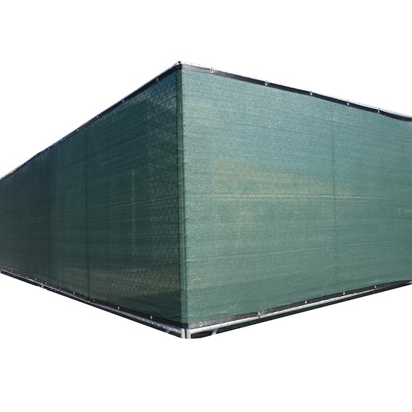 FENCE4EVER 92 in. x 25 ft. Green Privacy Fence Screen Plastic Netting Mesh Fabric Cover with Reinforced Grommets for Garden Fence