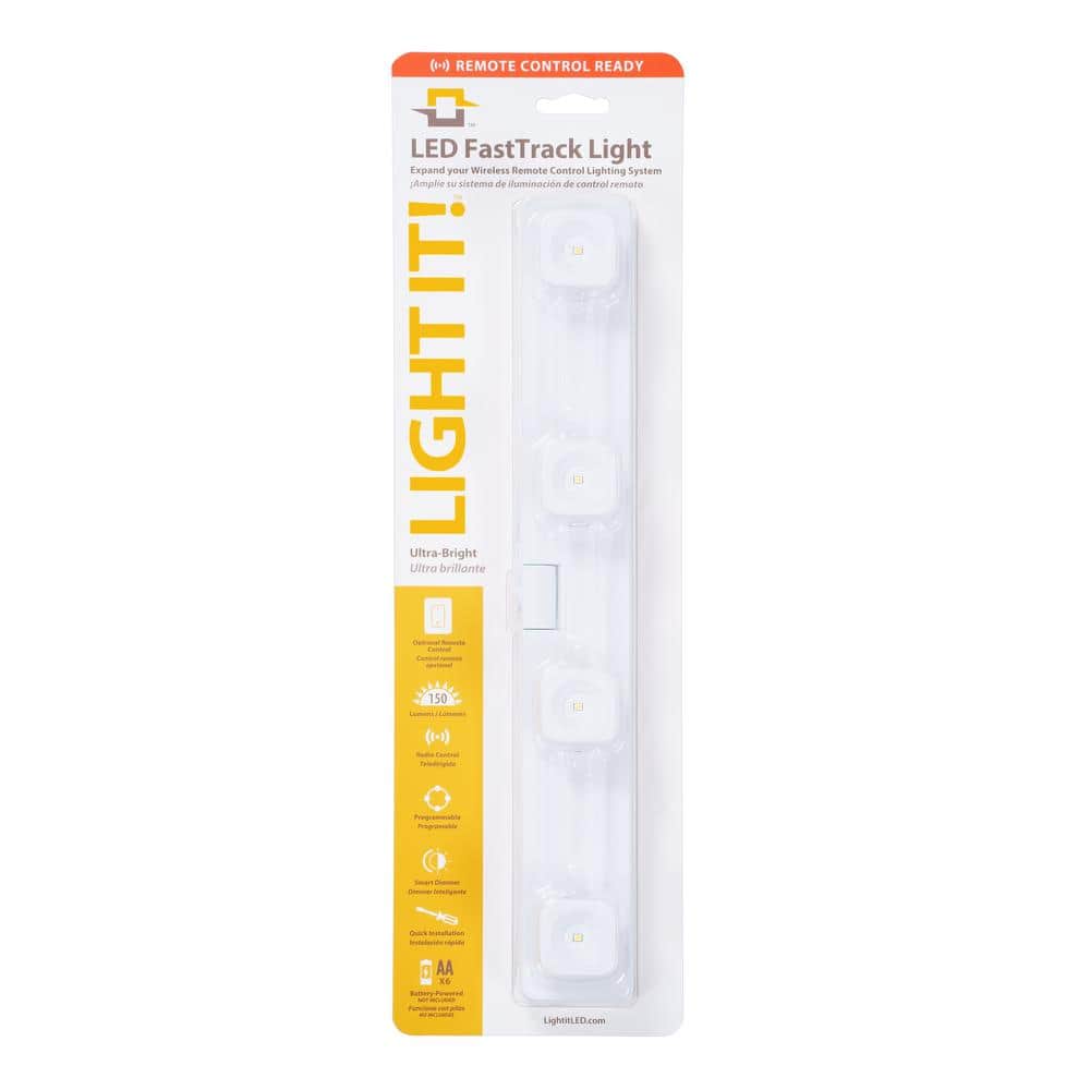 White Battery-Powered LED Strip Light with Remote Control