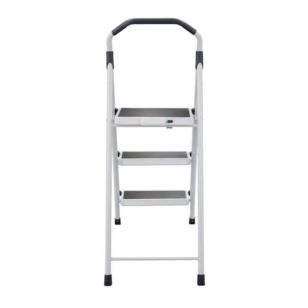 Gorilla Ladders 3-Step Steel Lightweight Step Stool Ladder 225 Lbs Load Type